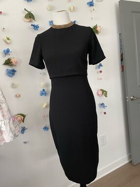knee length dresses for ladies Rent Asos Design Soft Mini Dress In Velvet Broderie With Contrast Embroidery  In Black